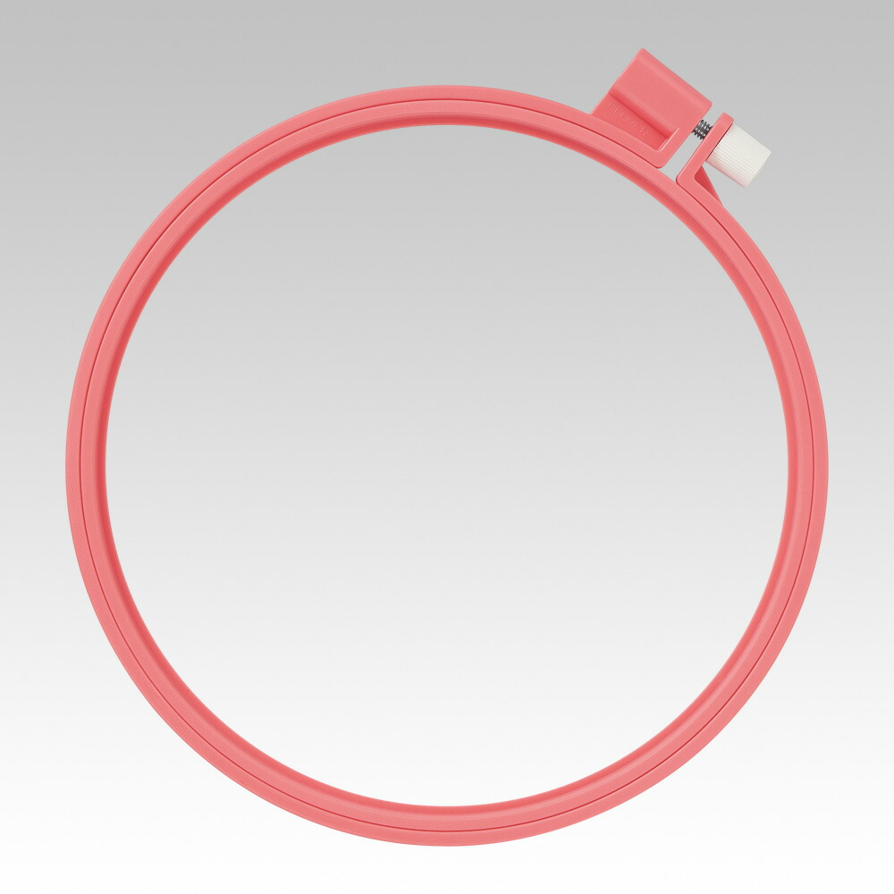 57-266 カラフル刺しゅう枠　15cm　15cmコーラル クロバー