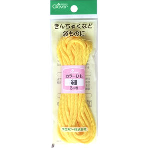 26-132 アクリル カラーひも　細　3m巻　黄