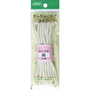 26-130 アクリル カラーひも　細　3m巻　生成