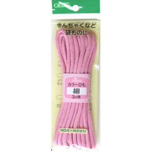 26-135 カラーひも(細) 3m　ピンク クロバー