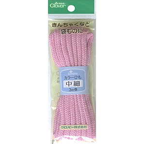 26-150 カラーひも(中細) 3m　ピンク クロバー