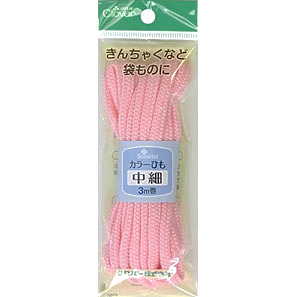 26-149 カラーひも(中細) 3m　クールピンク クロバー