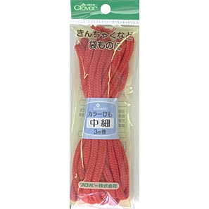 26-151 カラーひも(中細) 3m　赤 クロバー