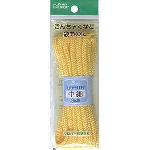 26-147 カラーひも(中細) 3m　黄 クロバー