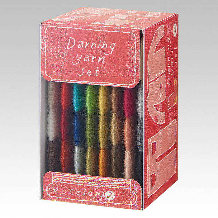 57-590 クロバー ダーニング糸セット(カラー2)　カラフル　8巻(24色)セット クローバー