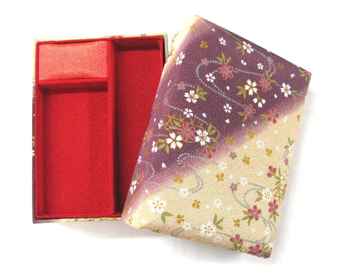 [京都 みすや忠兵衛 公式] 掛子付裁縫箱(大)ハードタイプ 桜むらさき