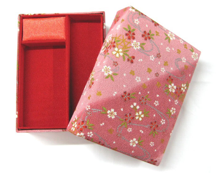 [京都 みすや忠兵衛 公式] 掛子付裁縫箱(大)ハードタイプ 桜ピンク