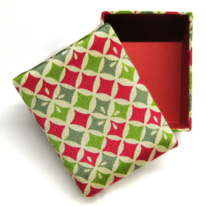 [京都 みすや忠兵衛 公式] 文庫箱 大 花七宝 (旧、裁縫箱 大 花七宝)