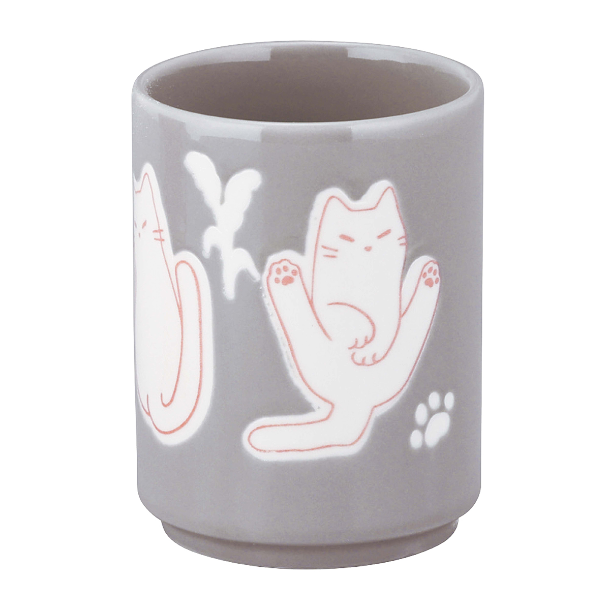 【のんびりするのにゃ】寿司湯呑（グレー）【NEK30】NEK42-327