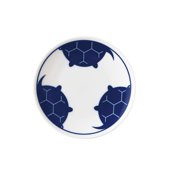 【engi紋（えんぎもん）】小皿（亀）（染付）O-M17701