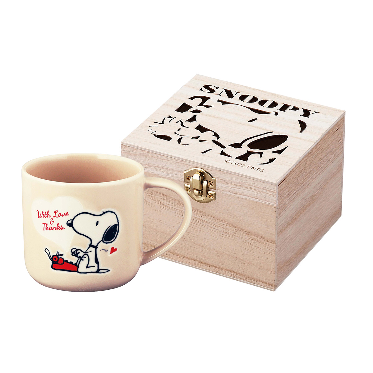 【PEANUTS】木箱入マグ(タイプライター)【SN3000】SN3002-11H