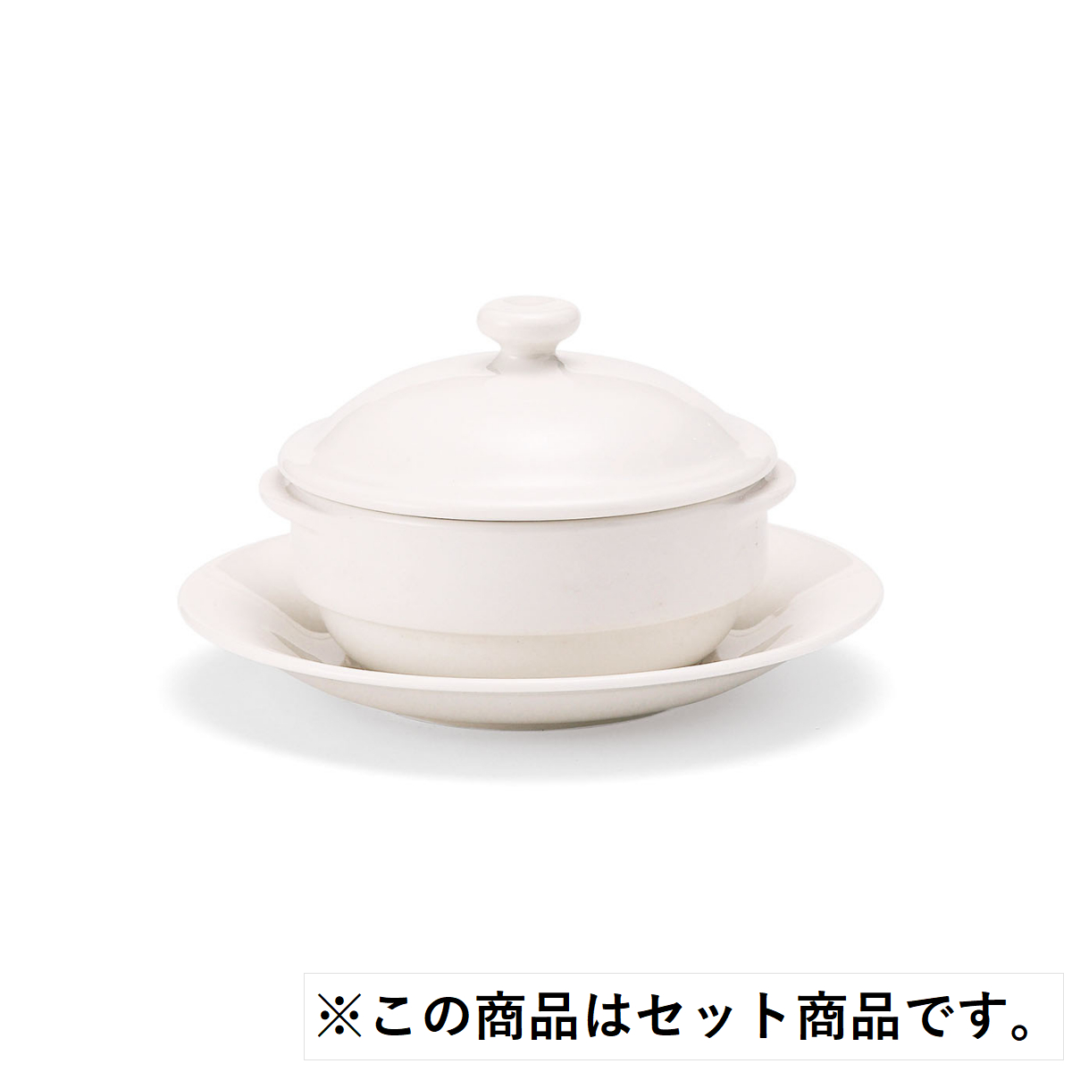 【POWERCERA】12cmフタ付スープ（S） 3点セット【WHITE】 YA10-4137