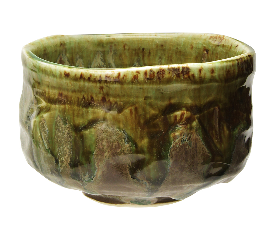 四季庵　抹茶碗　緑釉