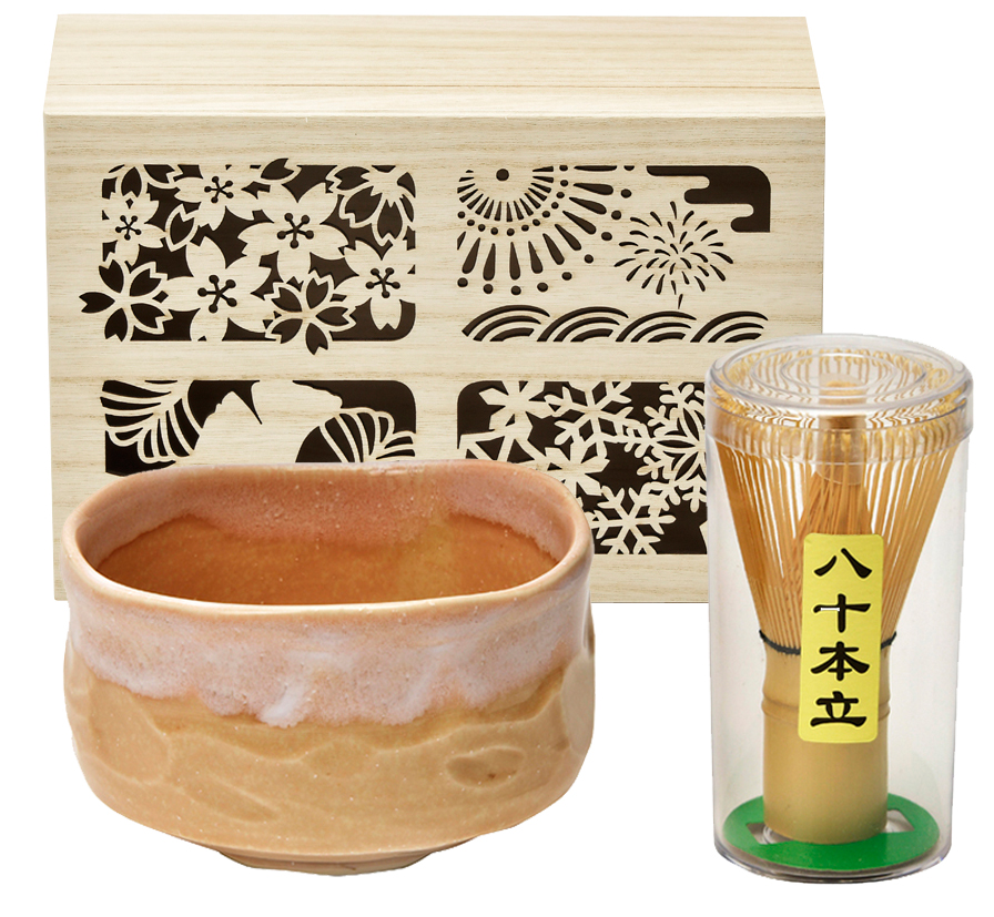 四季庵　抹茶碗セット木箱入　花桜