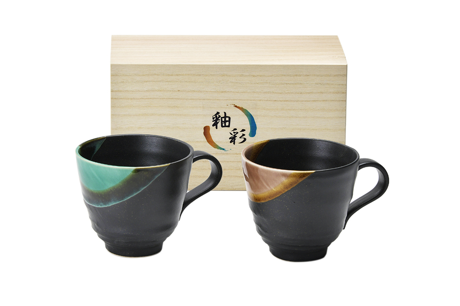 釉彩　マグペア　木箱入