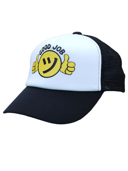 15305-01 転写プリント メッシュキャップ " GOOD JOB "