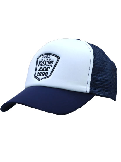 15305-06 刺繍メッシュキャップ " SURF ADVENTURE 1998 "