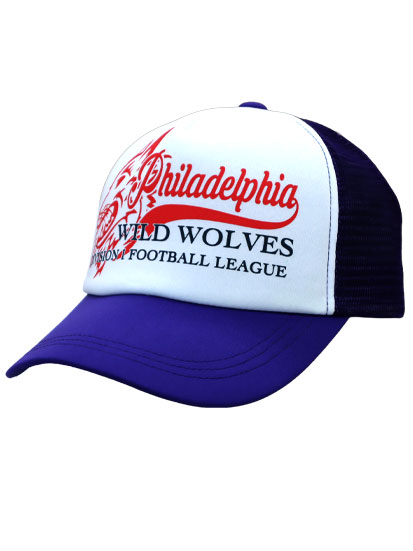 15316-02 メッシュキャップ プリント " Philadelphia WILD WOLVES "