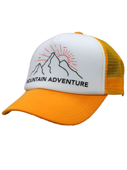 15316-03 メッシュキャップ プリント " MOUNTAIN ADVENTURE "