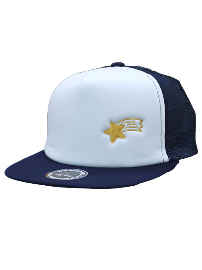 15317-01 ツバフラット メッシュキャップ 刺繍 " STAR BEAR "