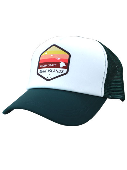 15439-03 メッシュキャップ プリント " ALOHA STATE "