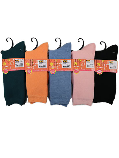 18327-01 女性 毛混パイルソックスプラス 1P アソート