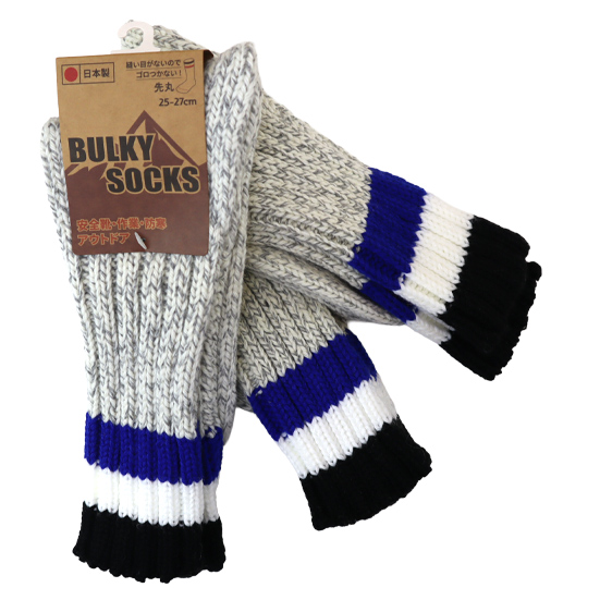 バルキーソックス ミドル ライン 25-27cm