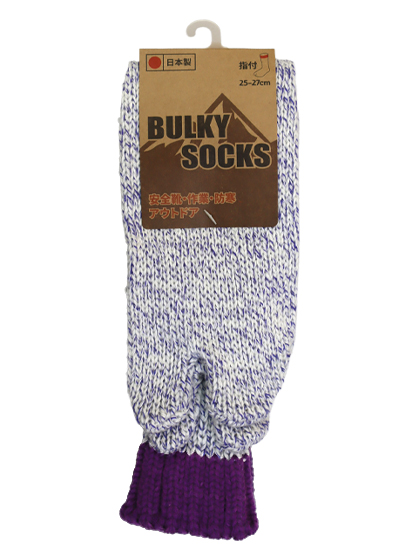 吸汗バルキーソックス指付 25-27cm