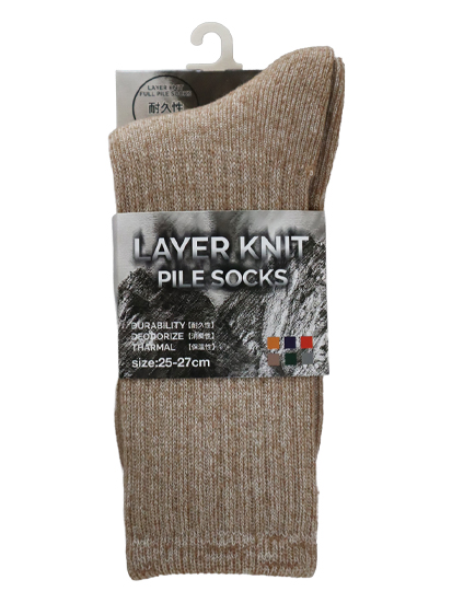 レイヤーニットパイルソックス 25-27cm