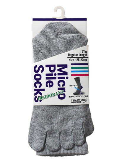 マイクロパイルDEOソックス 5本指 25-27cm