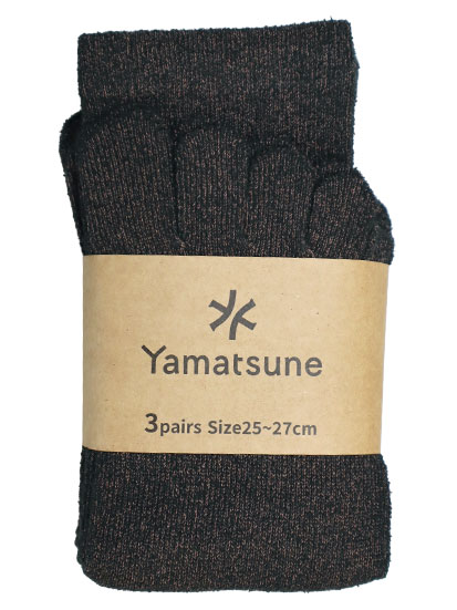 綿ブークレ5本指ソックス 口ゴムゆるめ