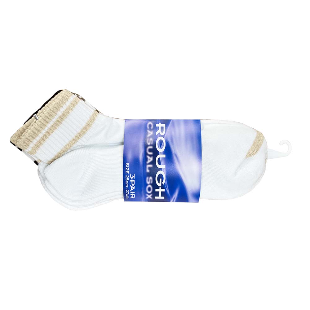 ミドル丈 底パイル 先丸 3足組 24.5-27cm