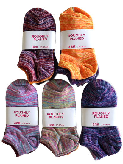 3色MIXショートソックス 3足組 23-25cm