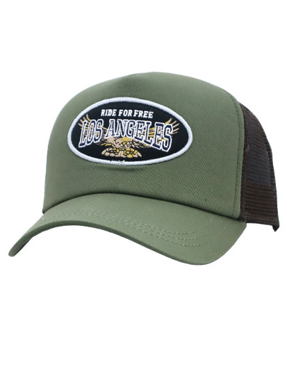 LOS ANGELESワッペンツイルメッシュキャップ フリーサイズ