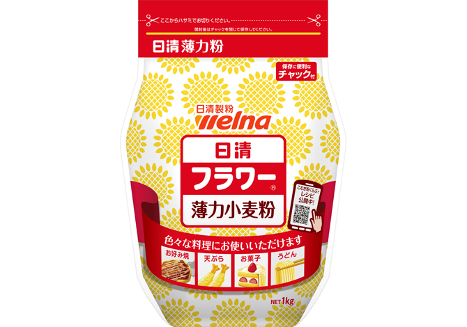 日清フーズ　フラワー小麦粉チャック付　1Kg