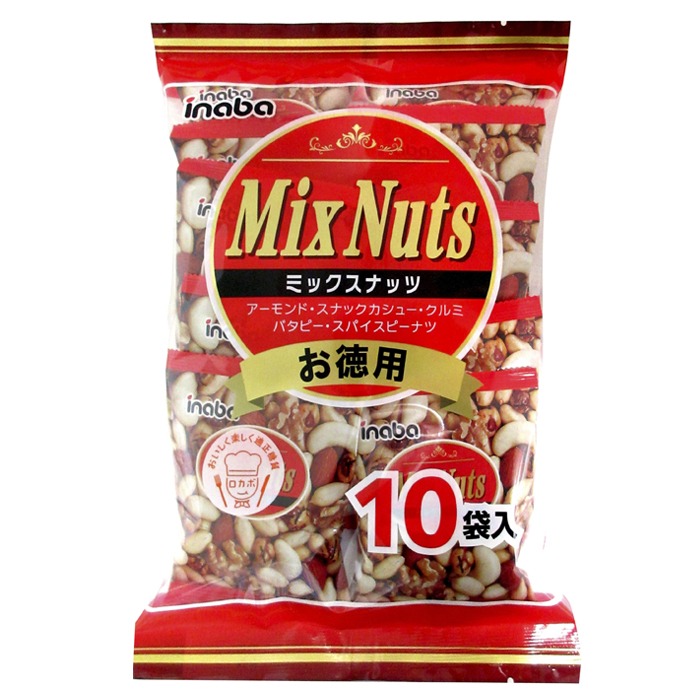 稲葉ピーナツ  ミックスナッツ  １０袋  ２７０ｇ   賞味期限2026.11.6