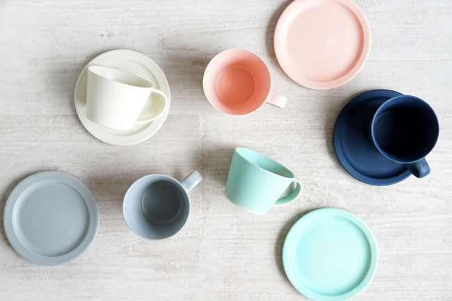 作山窯-SAKUZAN- SAKUZAN DAYS Sara　Cup&Saucer　サラ カップ&ソーサー コーヒーカップ  マット　カフェ 磁器 日本製 陶器