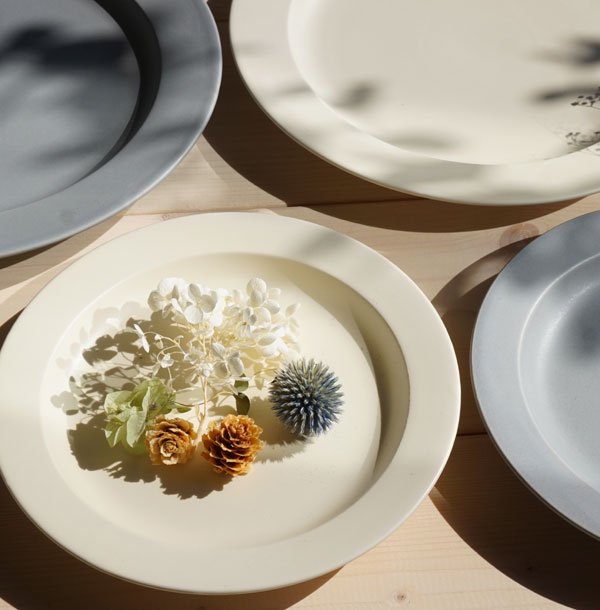 作山窯-SAKUZAN- SAKUZAN DAYS Sara 7"Plate 20cm ラウンド M お皿 ディナープレート 中皿 カフェ 磁器 日本製 陶器