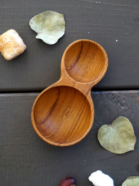 SALIU TEAK おおさじこさじ　スプーン 大匙小匙 大さじ小さじ メジャースプーン 木製 チーク材 チーク タイ サスティナブル　スマートミニキッチン おおさじこさじ