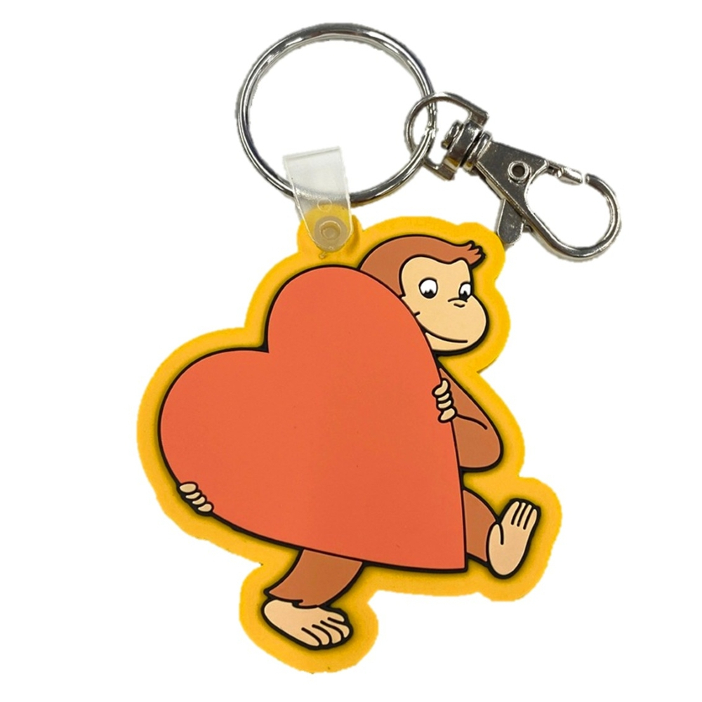 おさるのジョージ ラバーキーホルダー(ハート/OR)2026年1月中旬